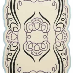 Hand Tufted Floral Border Area Rug